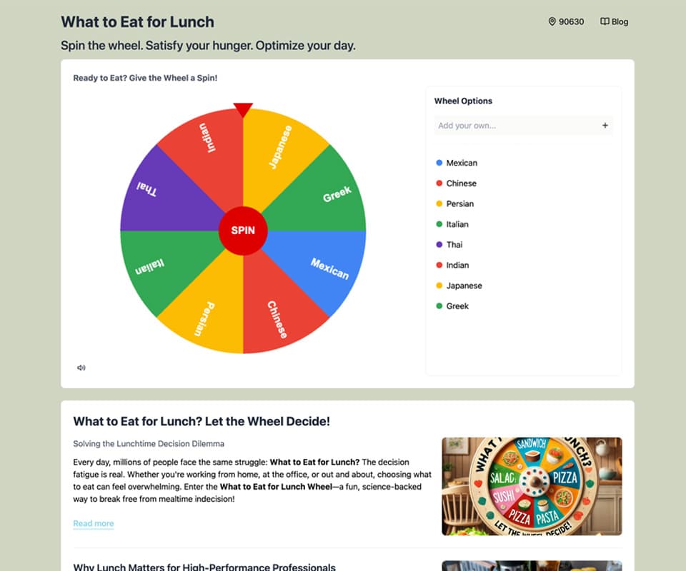 What to Eat for Lunch